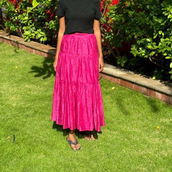 Ulla Johnson Dresses & Skirts - Ulla Johnson Pink Midi Skirt - Size 0